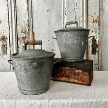  Small French galvanised buckets