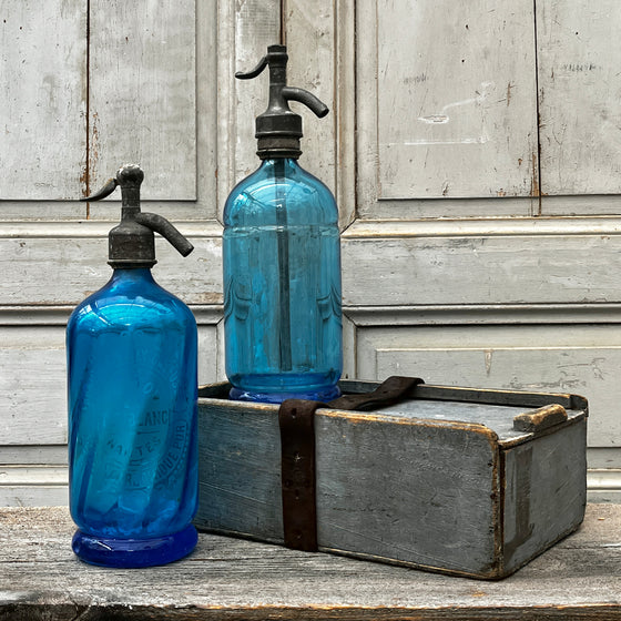 French blue soda siphons