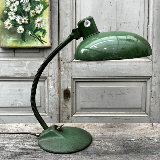 Vintage green 1950's desk lamp