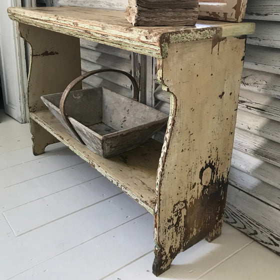 Vintage Cream Painted Table / Shelf